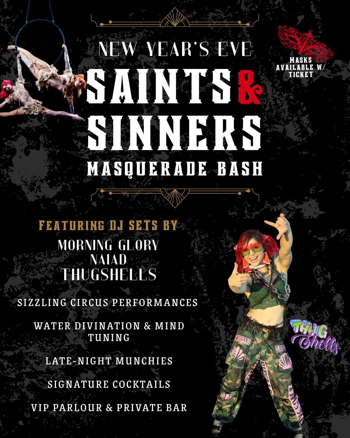 Saints and Sinners New Year’s Eve Party