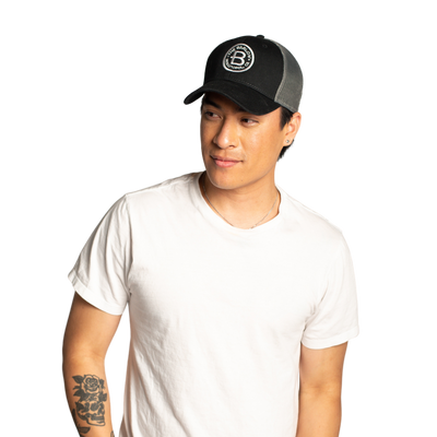 Barlow Trucker Hat- Black/Charcoal