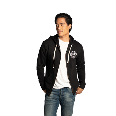 Barlow Unisex Zip Hoodie- Black