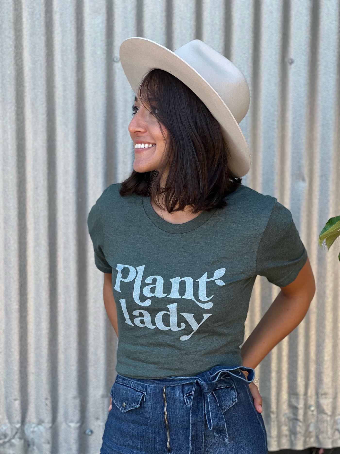 Plant Lady Tee Shirt : Forest Green